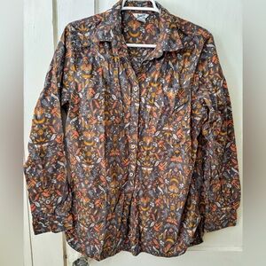 Duluth Trading Co Organic Cotton Button Down Shirt, size L